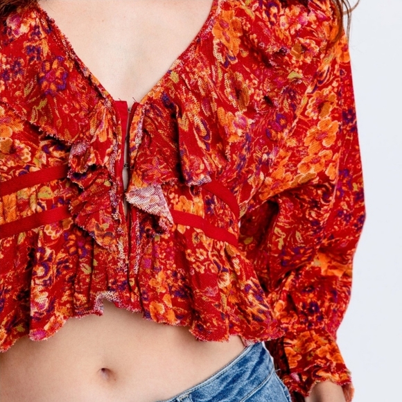 Free People Rudi Ruffle Top - Picture 4 of 12